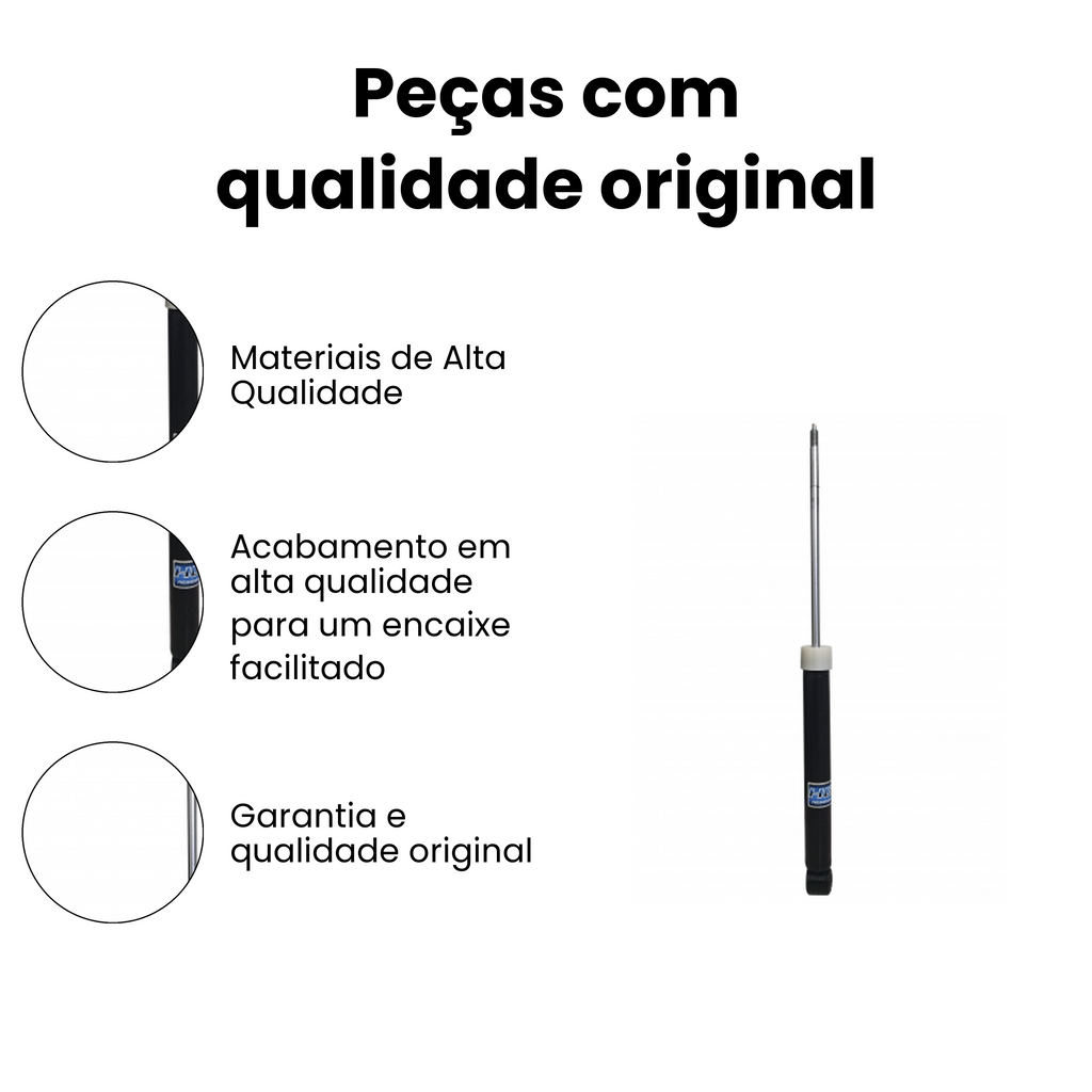 Amortecedor Traseiro Direito/Esquerdo Fiat Mobi - Imagem 3