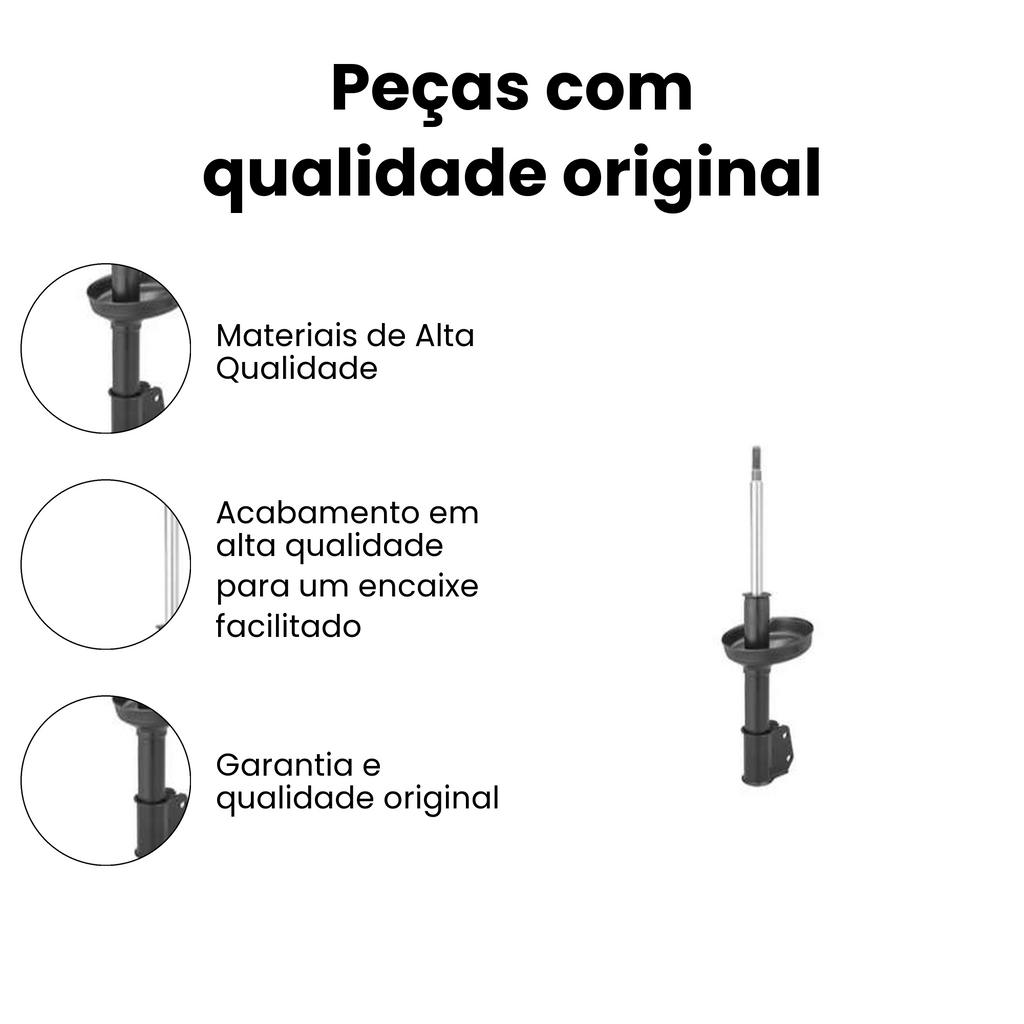 AMORTECEDOR DE SUSPENSÃO DIANTEIRO DIREITO E ESQUERDO RENAULT HG-33001 - Imagem 3