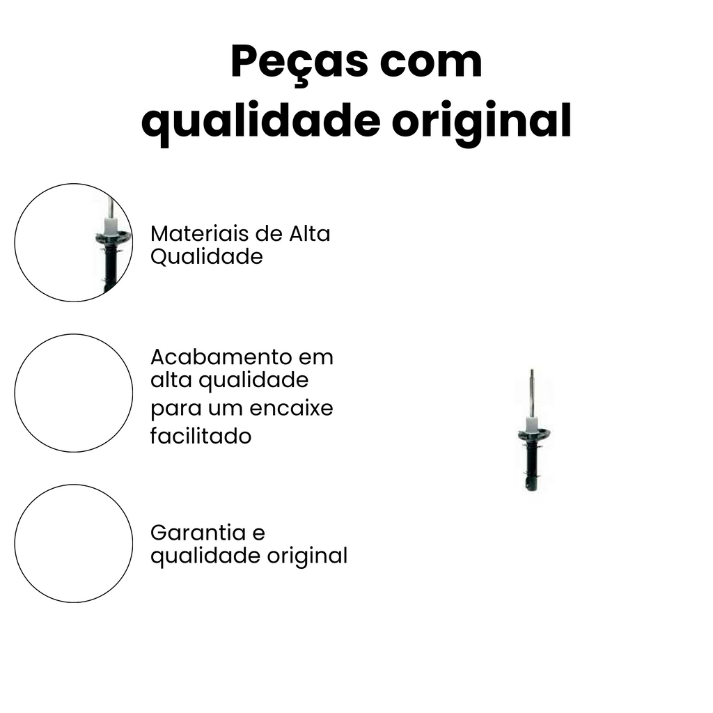 AMORTECEDOR DE SUSPENSÃO DIANTEIRO DIREITO / ESQUERDO VOLKSWAGEN | AUDI HG-33009 - Imagem 3