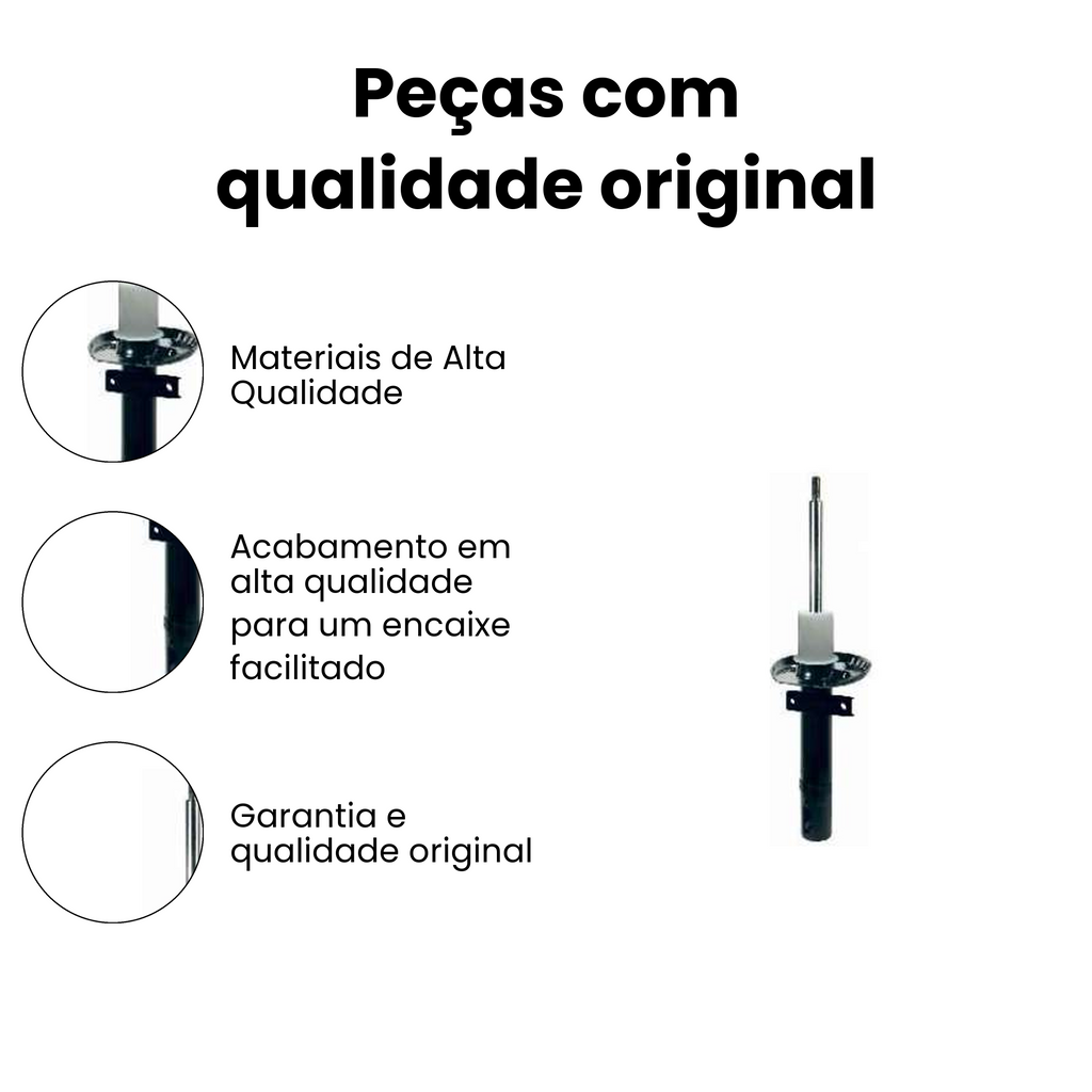 AMORTECEDOR DE SUSPENSÃO DIANTEIRO DIREITO / ESQUERDO VOLKSWAGEN HG-33017 - Imagem 3