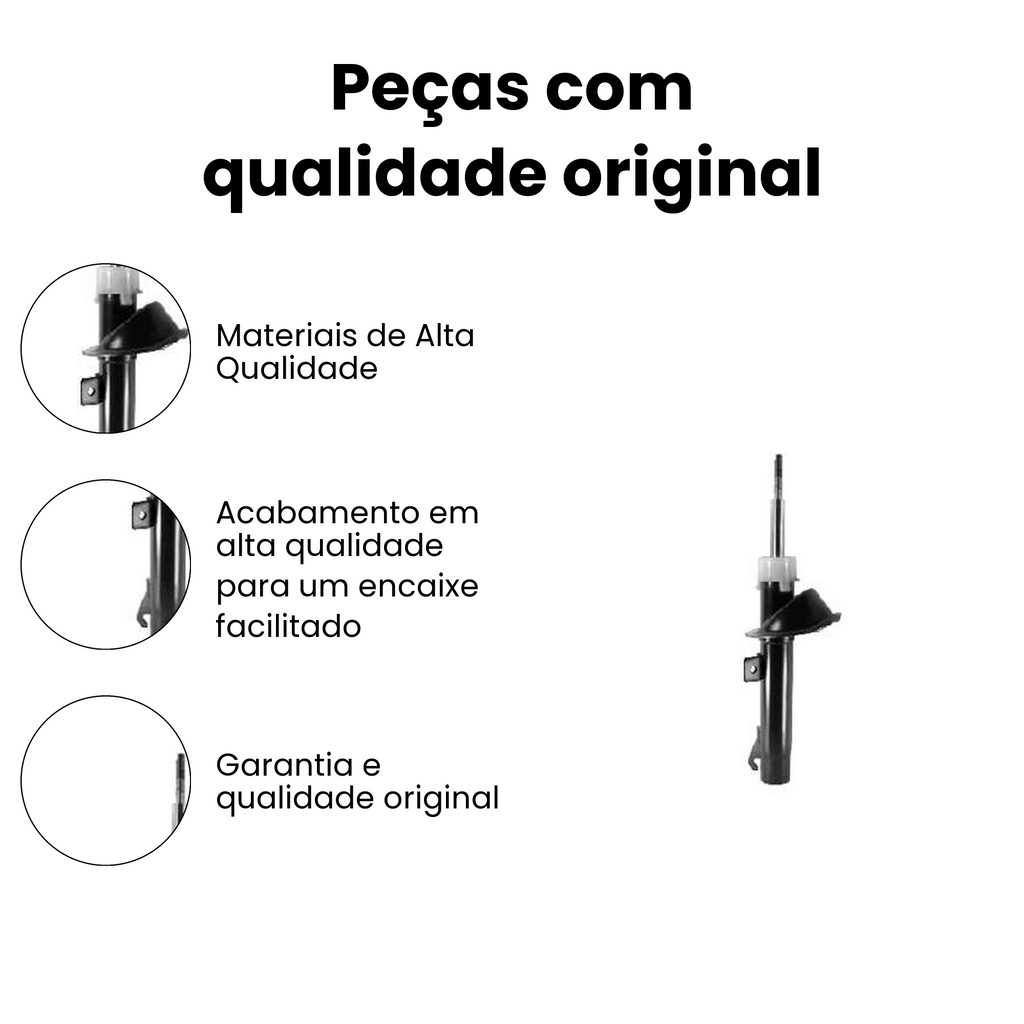 AMORTECEDOR DE SUSPENSÃO DIANTEIRO DIREITO E ESQUERDO FORD HG-33032 - Imagem 3