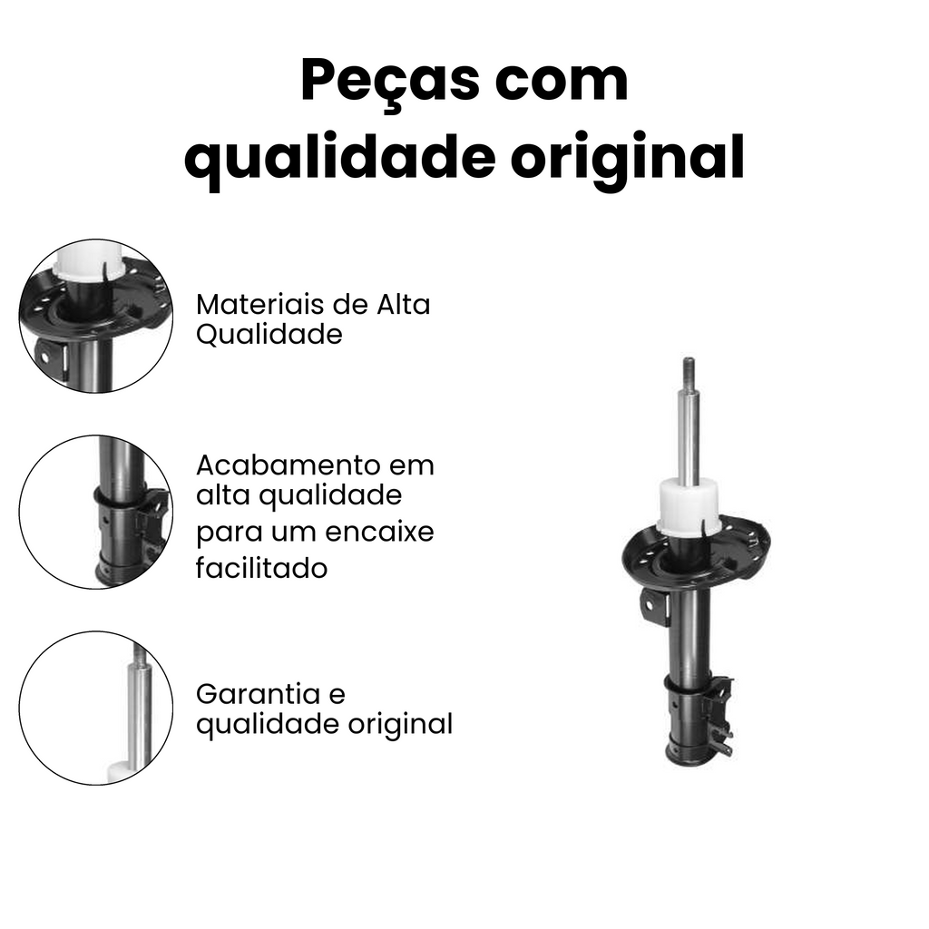 Amortecedor de Suspensão Dianteiro Esquerdo Fiat Punto - Imagem 3