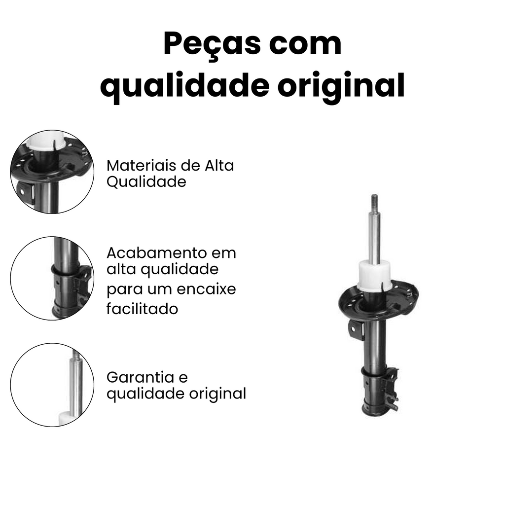 Amortecedor Suspensão Dianteiro Esquerdo Fiat Uno - Imagem 3