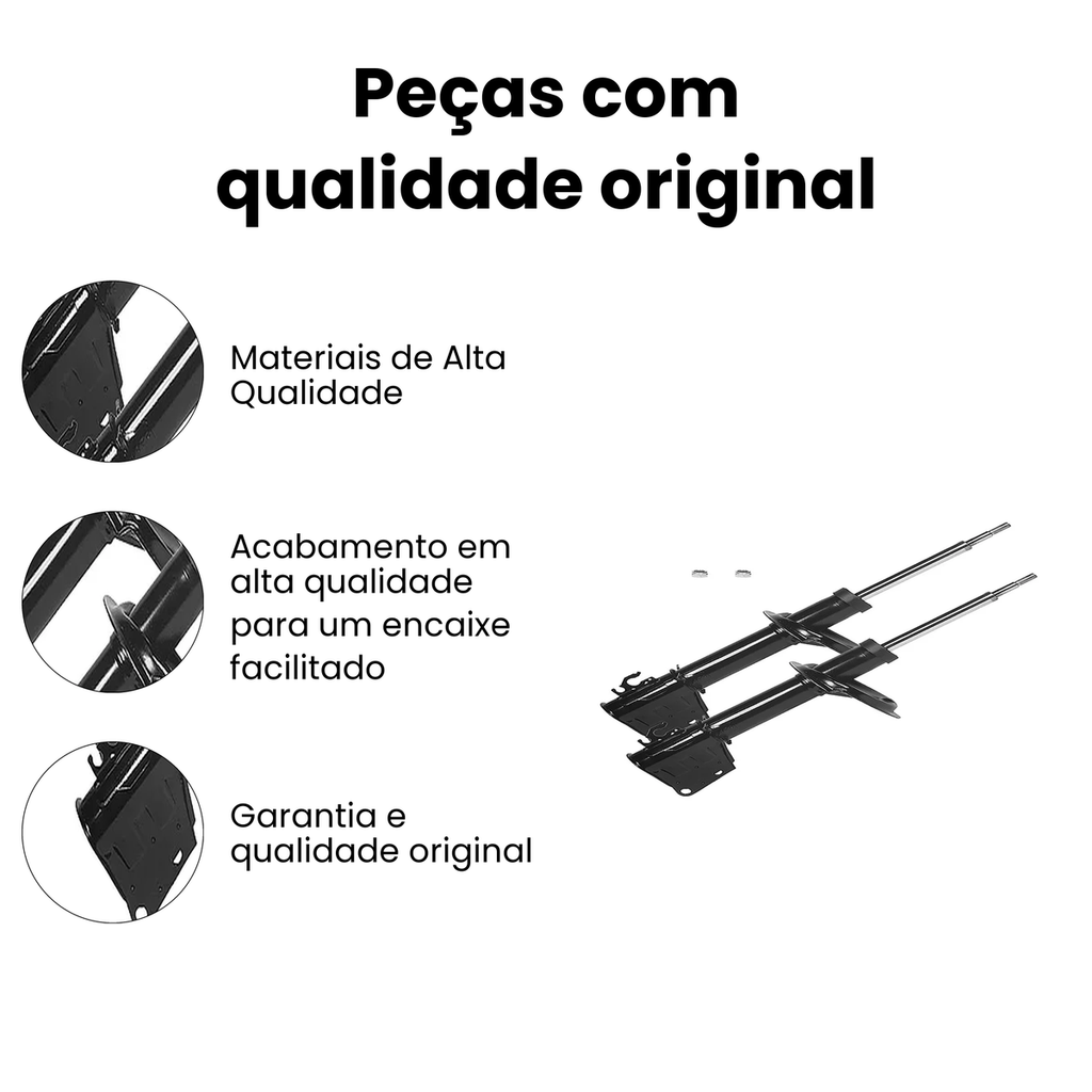 AMORTECEDOR DE SUSPENSÃO DIANTEIRO DIREITO E ESQUERDO FORD | FIAT HG-33066 - Imagem 3