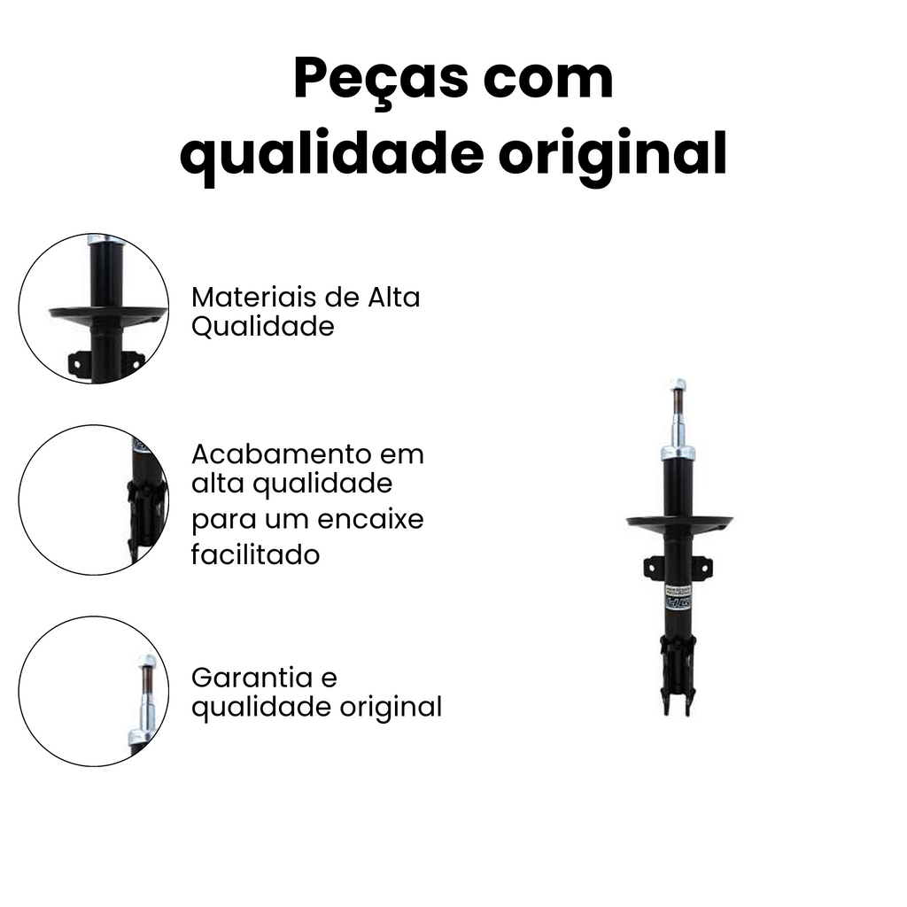AMORTECEDOR DE SUSPENSÃO DIANTEIRO DIREITO / ESQUERDO RENAULT HG-41006 - Imagem 3