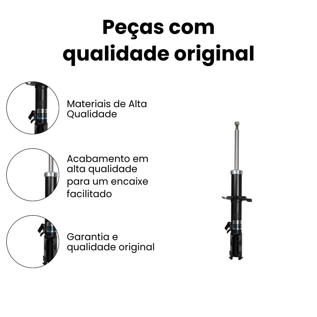 Amortecedor de Suspensão Dianteiro Esquerdo Nissan March - Imagem 3
