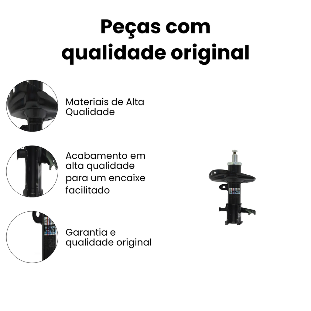 AMORTECEDOR DE SUSPENSÃO DIANTEIRO DIREITO HONDA HG-41073 - Imagem 3