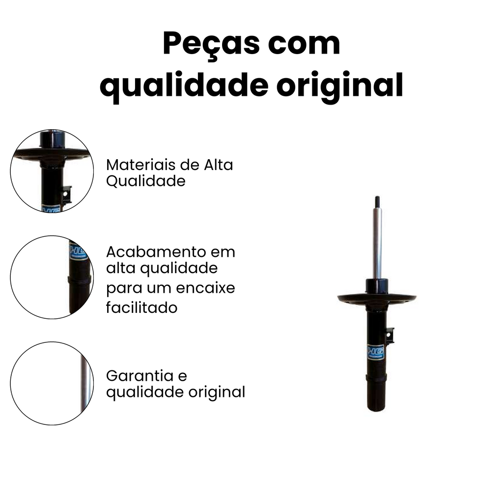 AMORTECEDOR DE SUSPENSÃO DIANTEIRO DIREITO HONDA HG-41161 - Imagem 3
