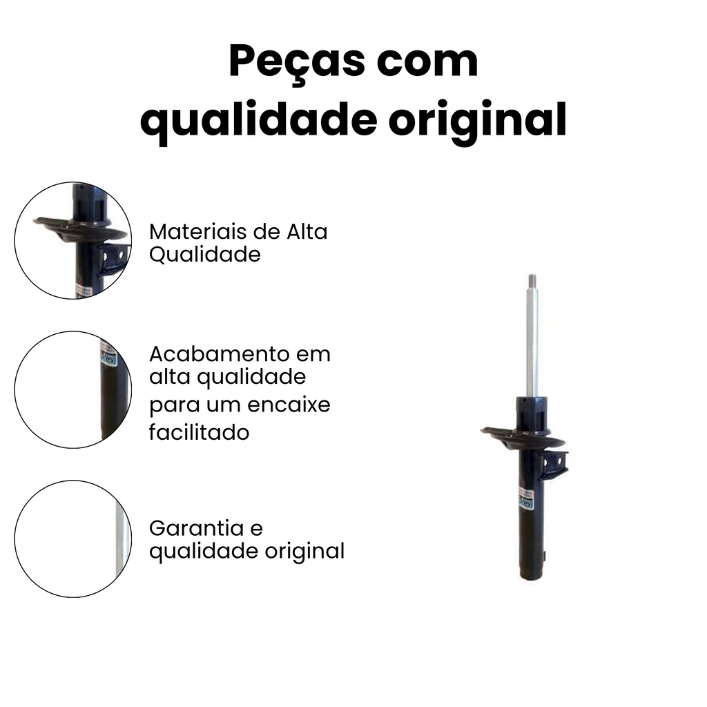 AMORTECEDOR DIANTEIRO DIREITO E ESQUERDO VOLKSWAGEN HG-41230 - Imagem 3