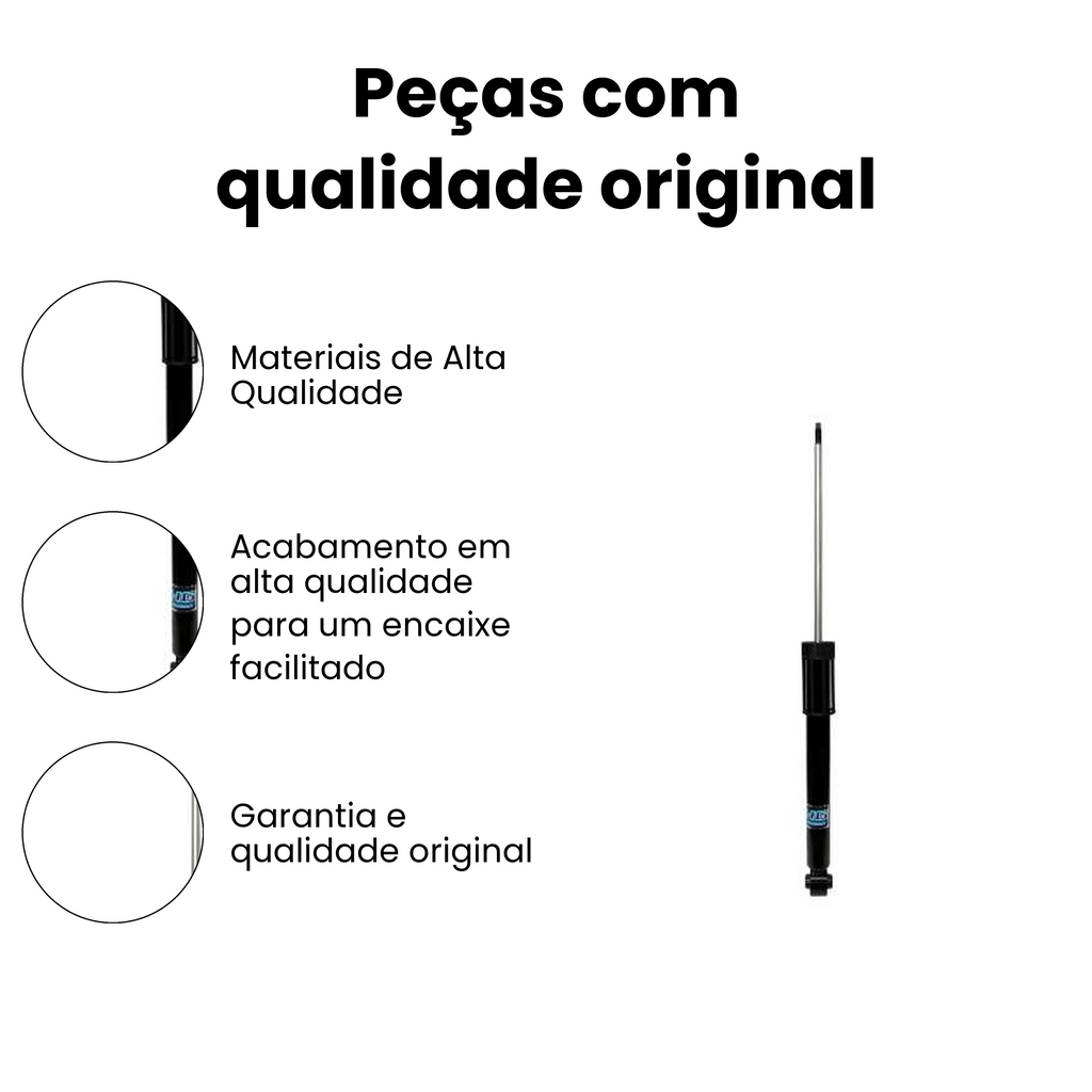 Amortecedor Traseiro Direito/Esquerdo Polo Virtus Original - Imagem 3