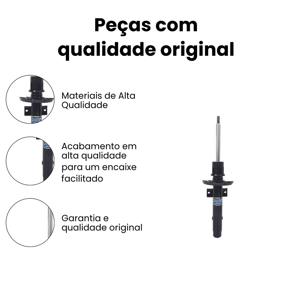 AMORTECEDOR DIANTEIRO DIREITO E ESQUERDO VOLKSWAGEN HG-41349 - Imagem 3