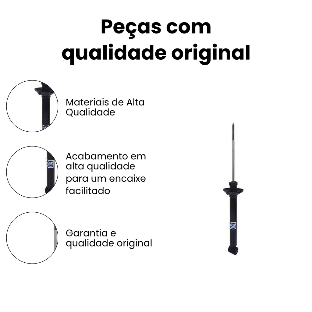 Amortecedor Traseiro Direito/Esquerdo Volkswagen Gol - Imagem 3
