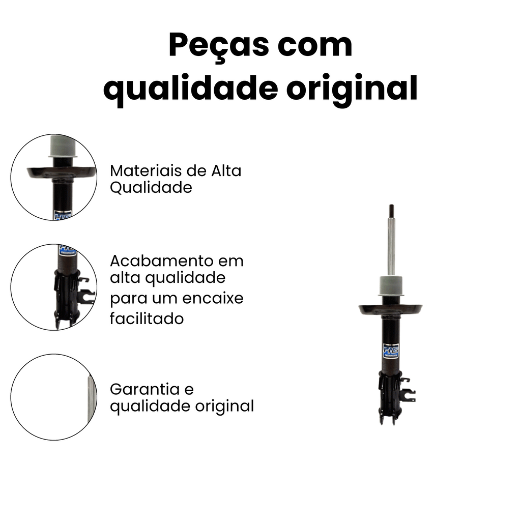AMORTECEDOR DE SUSPENSÃO DIANTEIRO DIREITO FIAT HG-41372 - Imagem 3