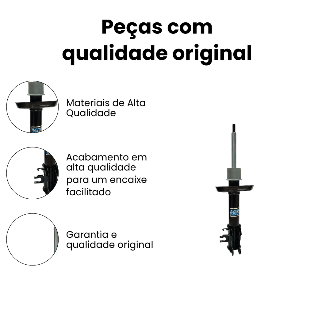 Amortecedor de Suspensão Dianteiro Esquerdo Fiat Uno - Imagem 3