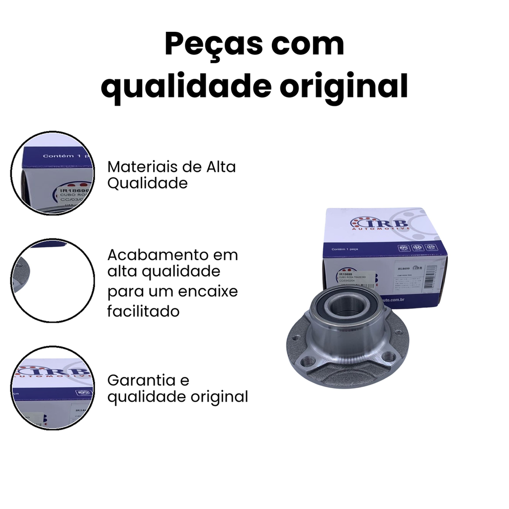 Cubo de Roda Traseiro IRB IDEA IDEA - Imagem 3