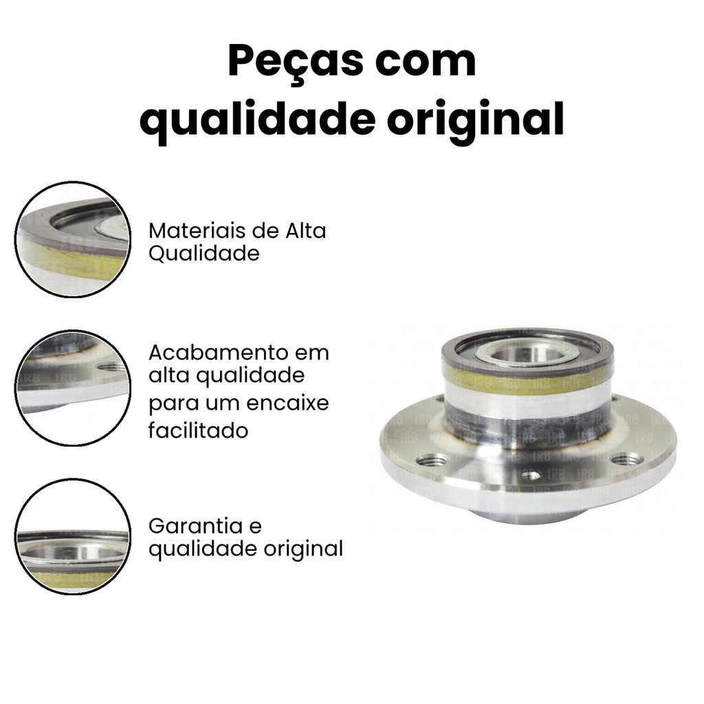 Cubo Roda Traseiro c/ ABS Gol Voyage IRB - IR18862 - Imagem 3