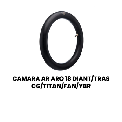 Câmara Ar Aro 18 Dianteira Traseira Honda CG Titan Fan Yamah - Imagem 2