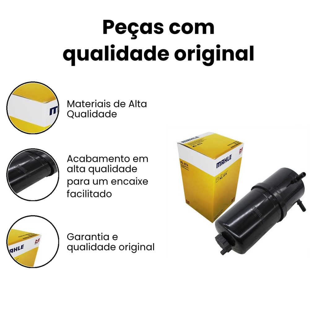 Filtro de Combustível MAHLE Amarok (KL874) - Imagem 3