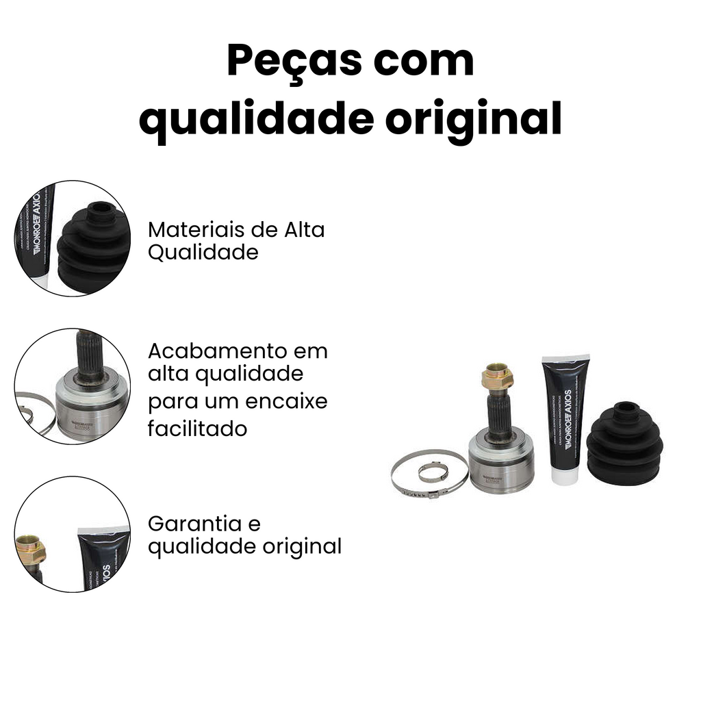 Junta Homocinetica Dianteira Honda Civic 1.5 1.6 1.7 1.8 2.0 - Imagem 3