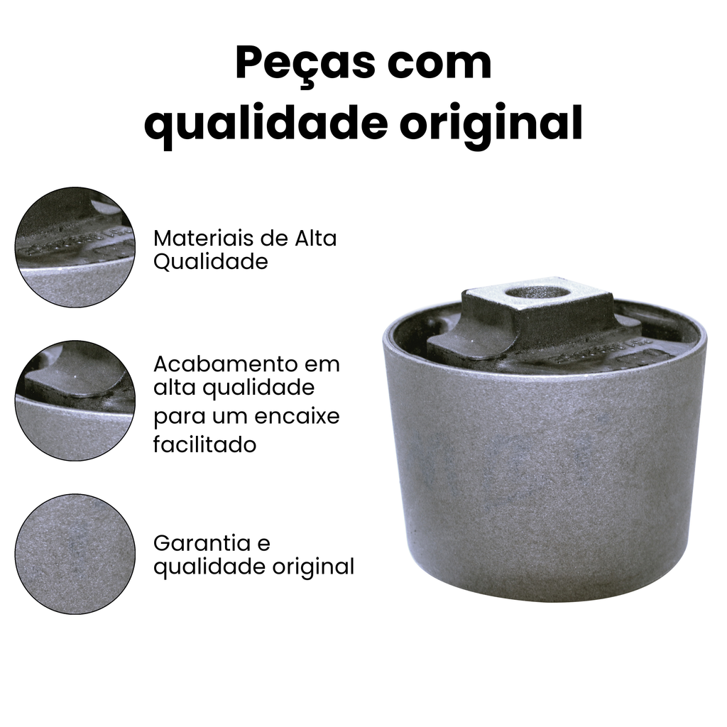 Coxim Motor Tras Dir Esq Volkswagen Kombi 1985 a 2014 - Imagem 3