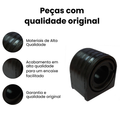 BUCHA BARRA ESTABILIZADORA DIANTEIRO DIREITO/ESQUERDO VOLKSWAGEN | AUDI | CHERY MB3033 - Imagem 3