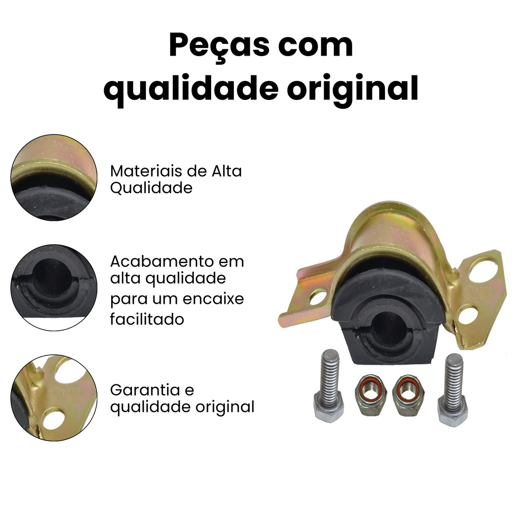 Bucha Barra Estabilizadora Dianteira Esquerda Fiat Uno Mille - Imagem 3