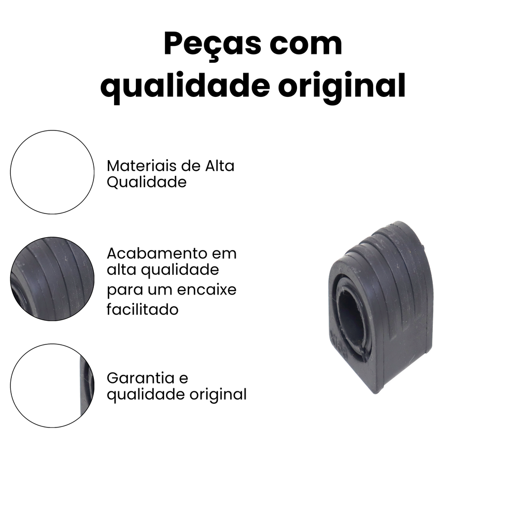 Bucha Barra Estabilizadora Traseira Dir Esq Fiat Toro Renega - Imagem 3