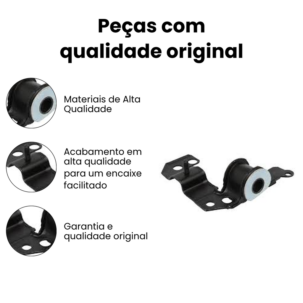 BUCHA BANDEJA DIANTEIRO ESQUERDO COM BARRA ESTABILIZADORA FIAT MB480A - Imagem 3