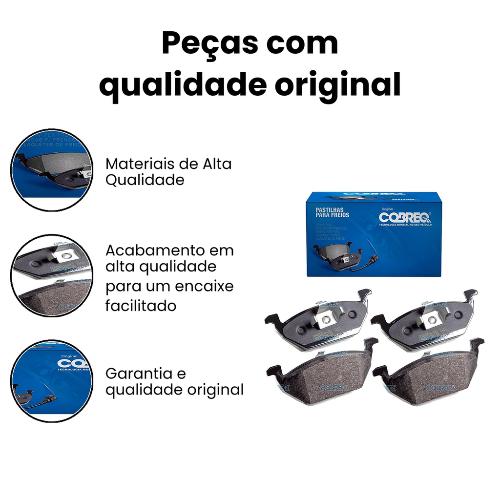 Pastilha de Freio Dianteiro COBREQ Fox Gol - Imagem 3