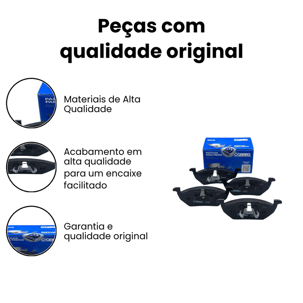 Pastilha de Freio Dianteiro Saveiro Gol - Cobreq N-286 - Imagem 3