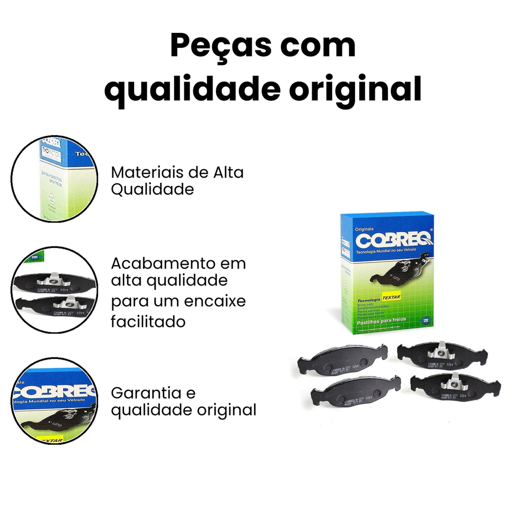 Pastilha de Freio Dianteiro Agile Classic - COBREQ - Imagem 3