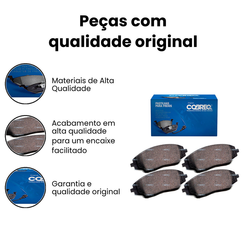 Pastilha de Freio Dianteiro Sandero Logan - Cobreq - Imagem 3