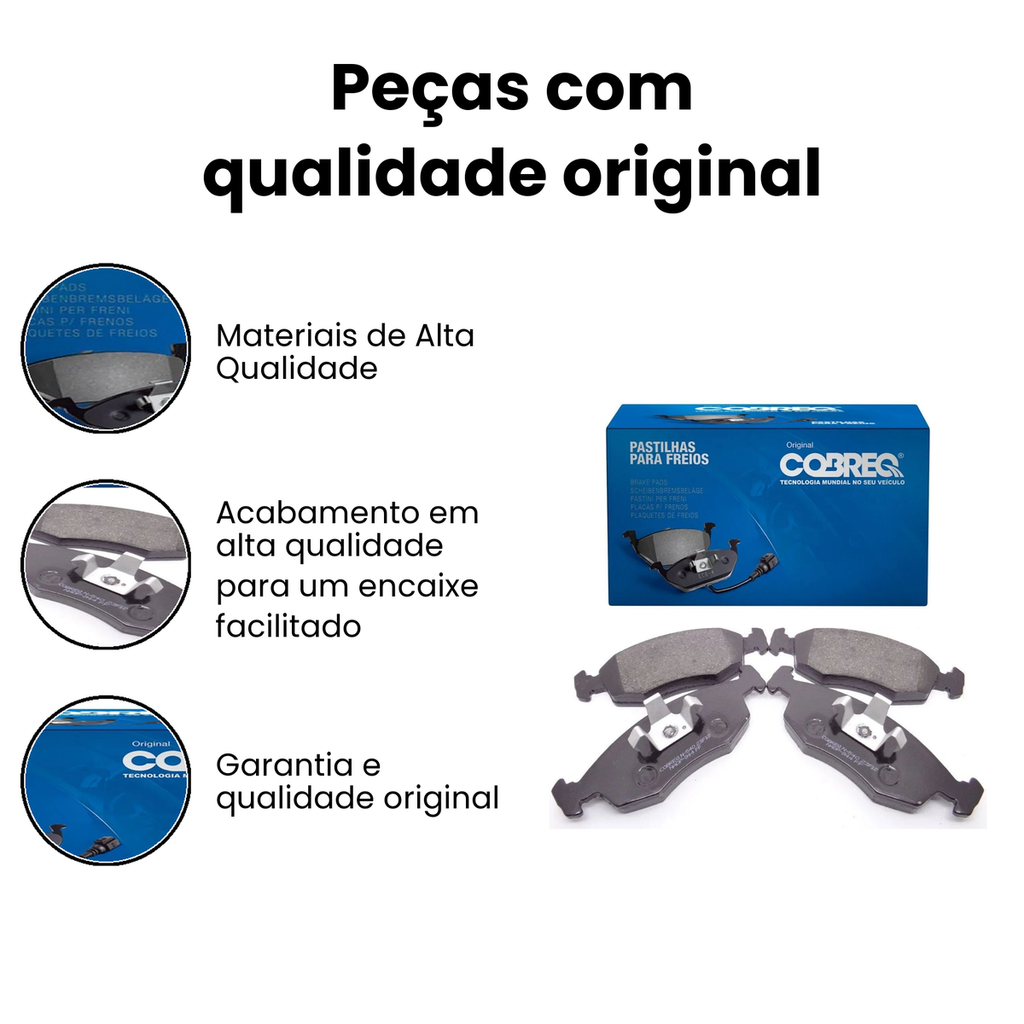 Pastilha de Freio Dianteiro COBREQ 500 DOBLO - Imagem 3