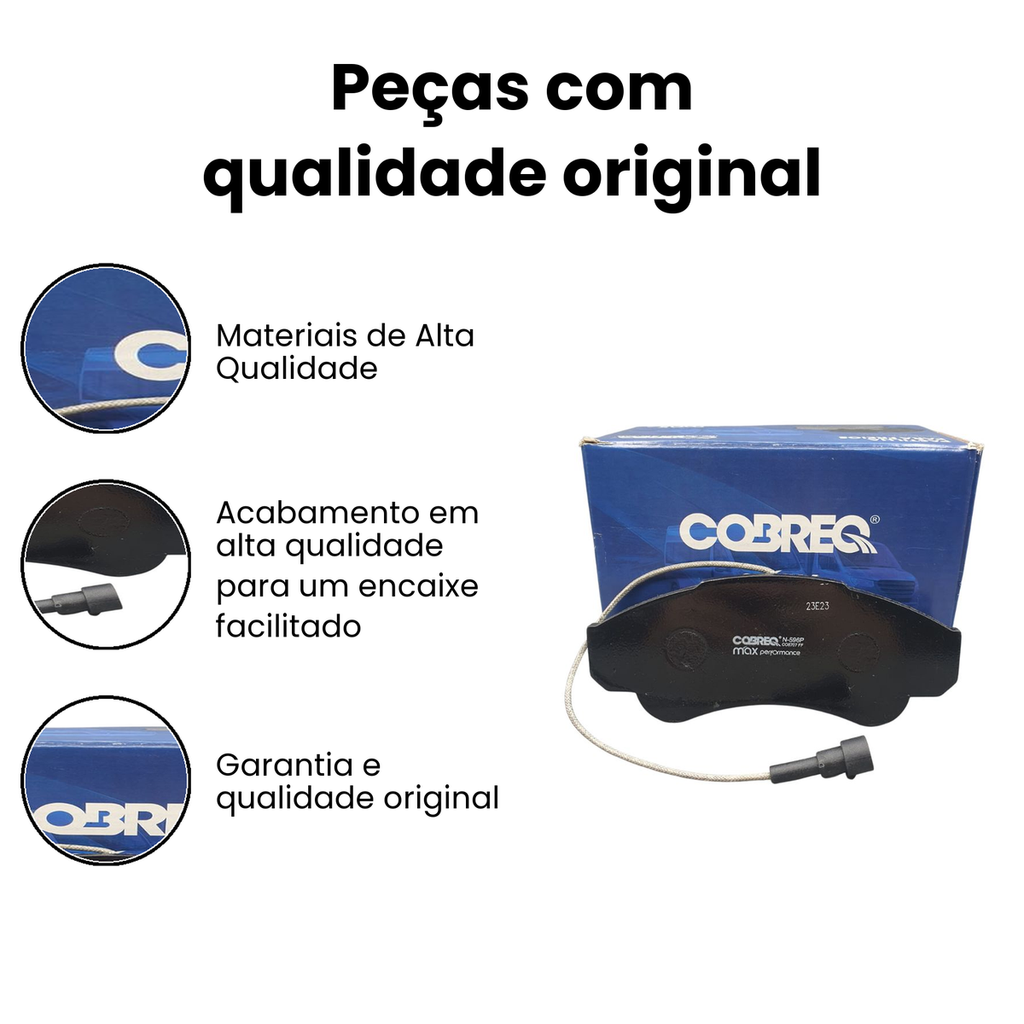 Pastilha de Freio Dianteiro Ducato - COBREQ - Imagem 3