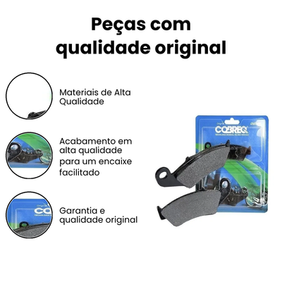 Pastilha Freio Dianteiro BROS 125/150/160/XRE 190 - Cobreq - Imagem 3