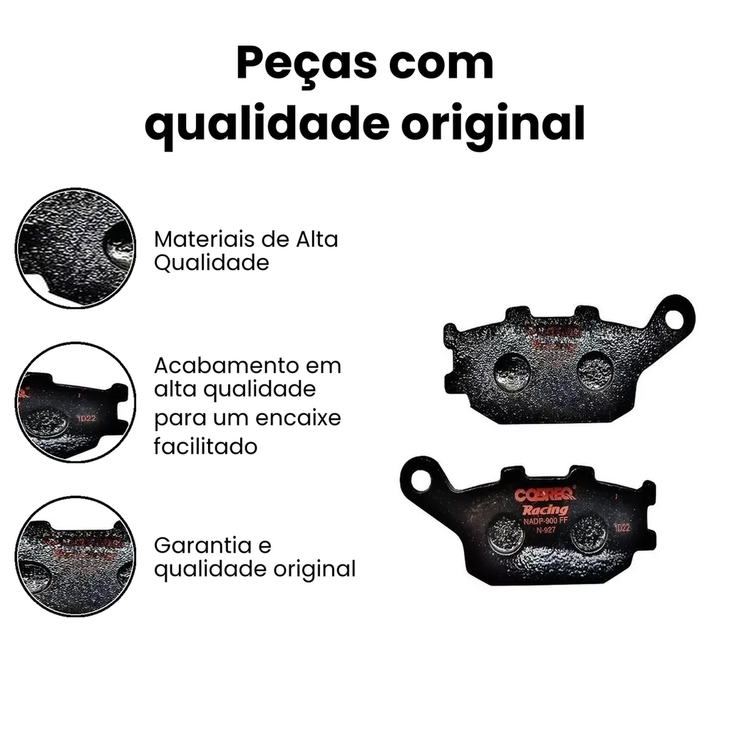 Pastilha Freio Traseira CB300R/Hornet/Fazer600/Shadow NC - Imagem 3
