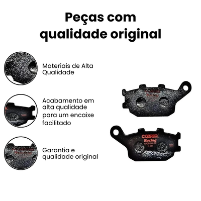 Pastilha Freio Traseira CB300R/Hornet/Fazer600/Shadow NC - Imagem 3