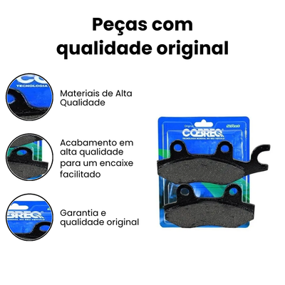 Pastilha Freio Dianteiro CBX250/Fazer/YBR - Kansas Riva - Imagem 3