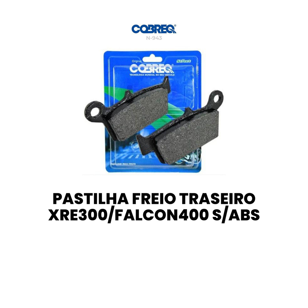 Pastilha Freio Traseiro XRE300 Falcon400 s/ABS - Imagem 2