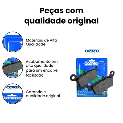 Pastilha Freio Traseiro XRE300 Falcon400 s/ABS - Imagem 3