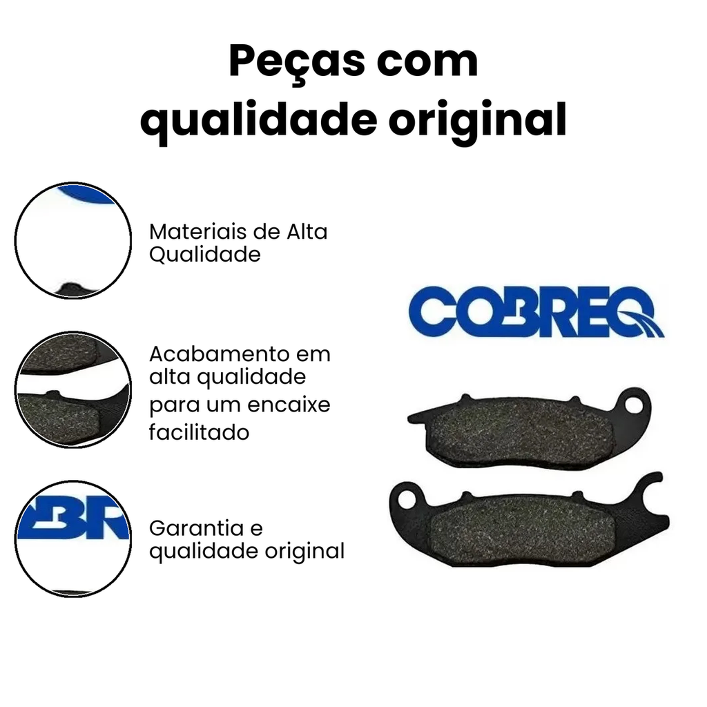 Pastilha de Freio Dianteiro Titan150 09/CG160 - Cobreq - Imagem 3