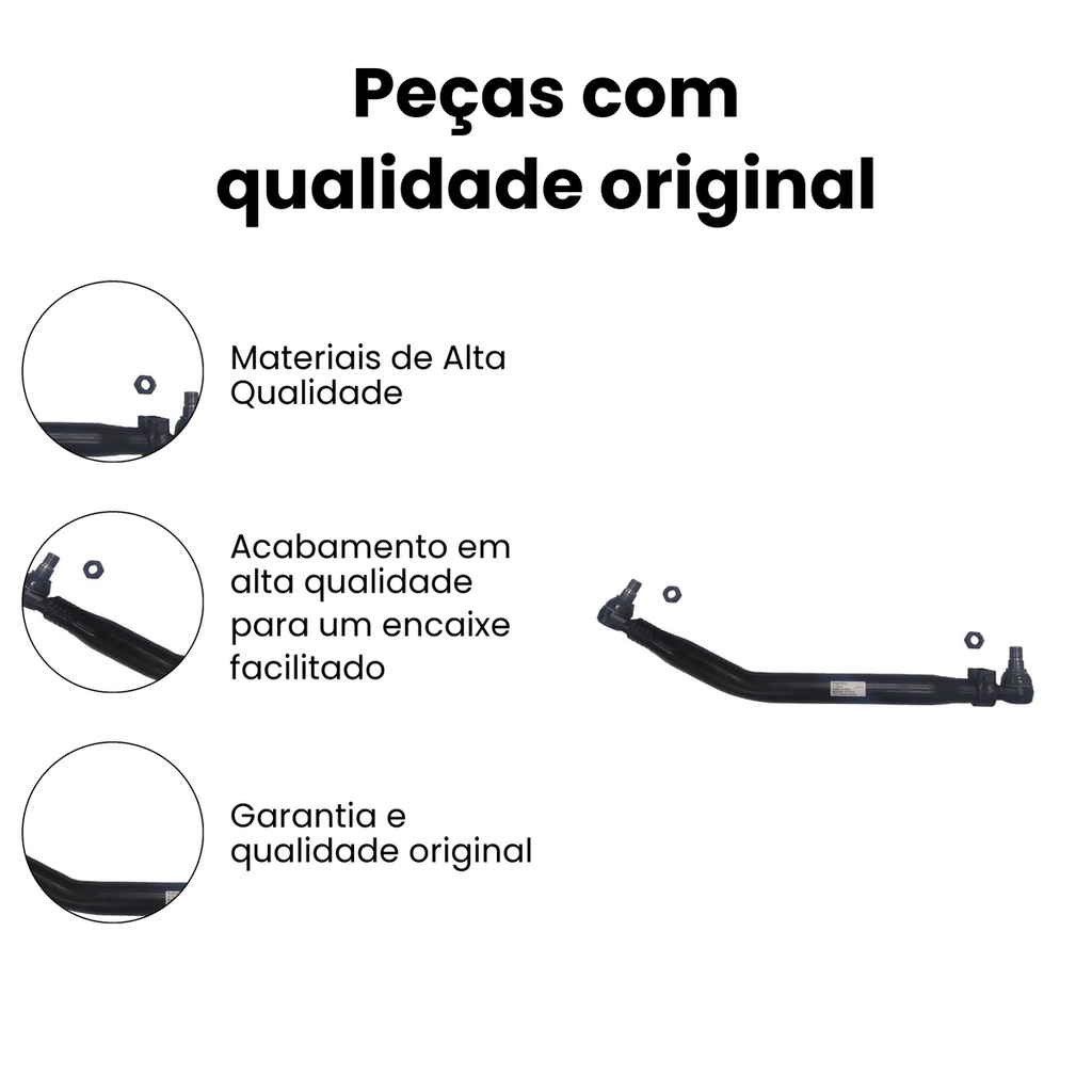 BARRA DIREÇÃO LATERAL DIANTEIRO MERCEDES BENZ N-5265 - Imagem 3