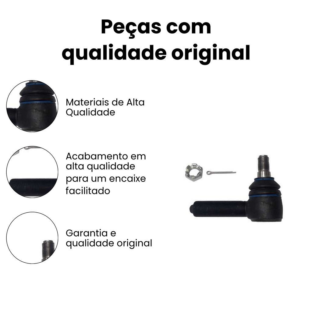 Terminal Direção Dianteiro Direito Mercedes L1113 L1114 - Imagem 3