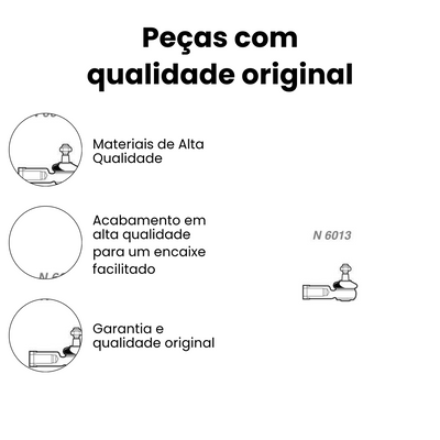 Terminal Barra Tensora Dianteiro Fiat Fiorino Premio - Imagem 3