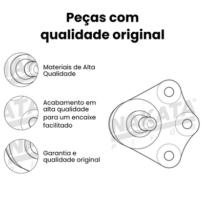 Pivo Suspensão Dianteiro Fiat Idea Direito/Esquerdo - Imagem 3