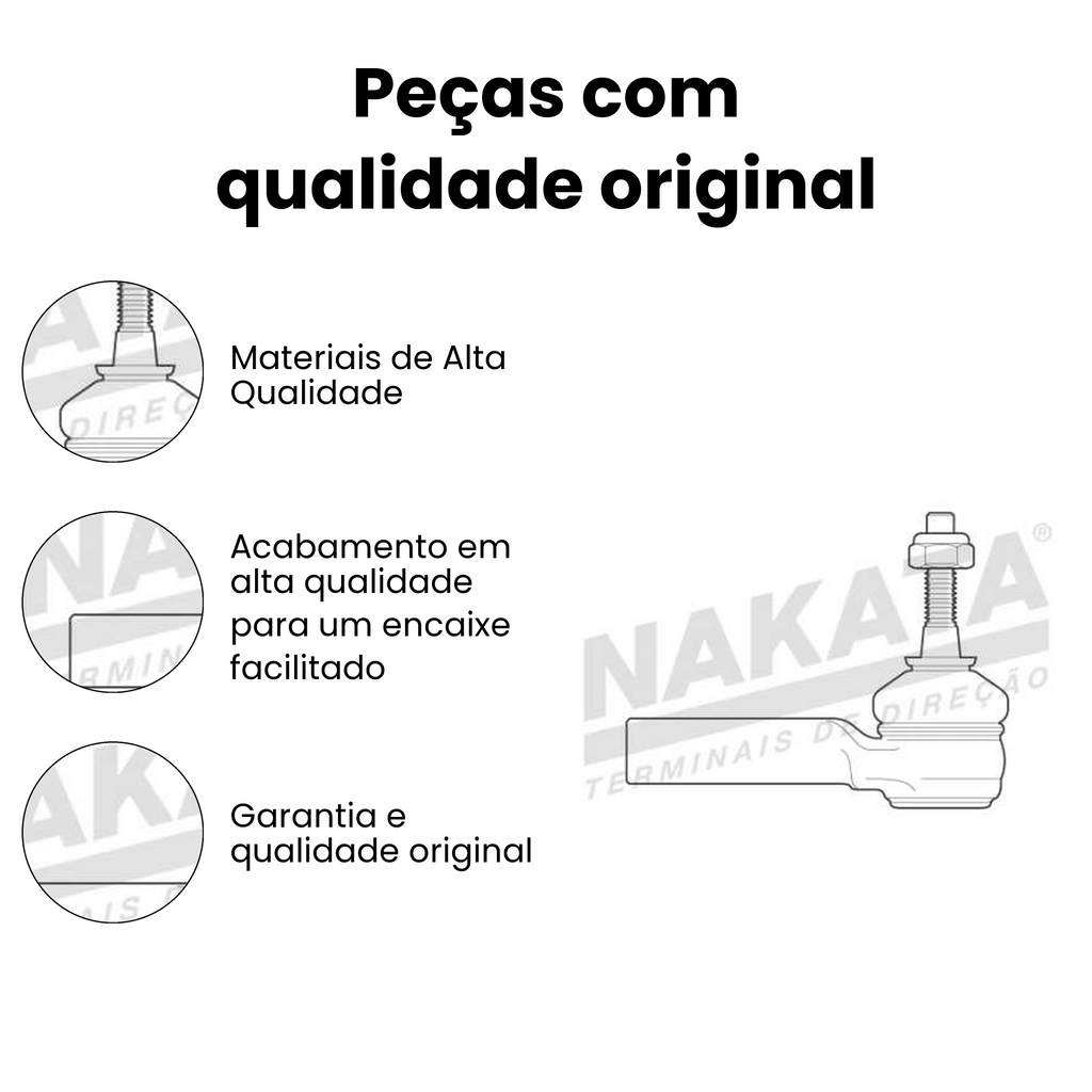 Terminal Direção Dianteiro Direito/Esquerdo Fiat Bravo - Imagem 3