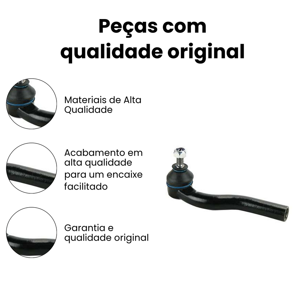 Terminal Direção Dianteiro Esquerdo Palio - Imagem 3