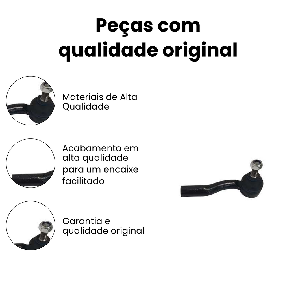 Terminal de Direção Dianteiro Esquerdo Strada Cronos - Imagem 3