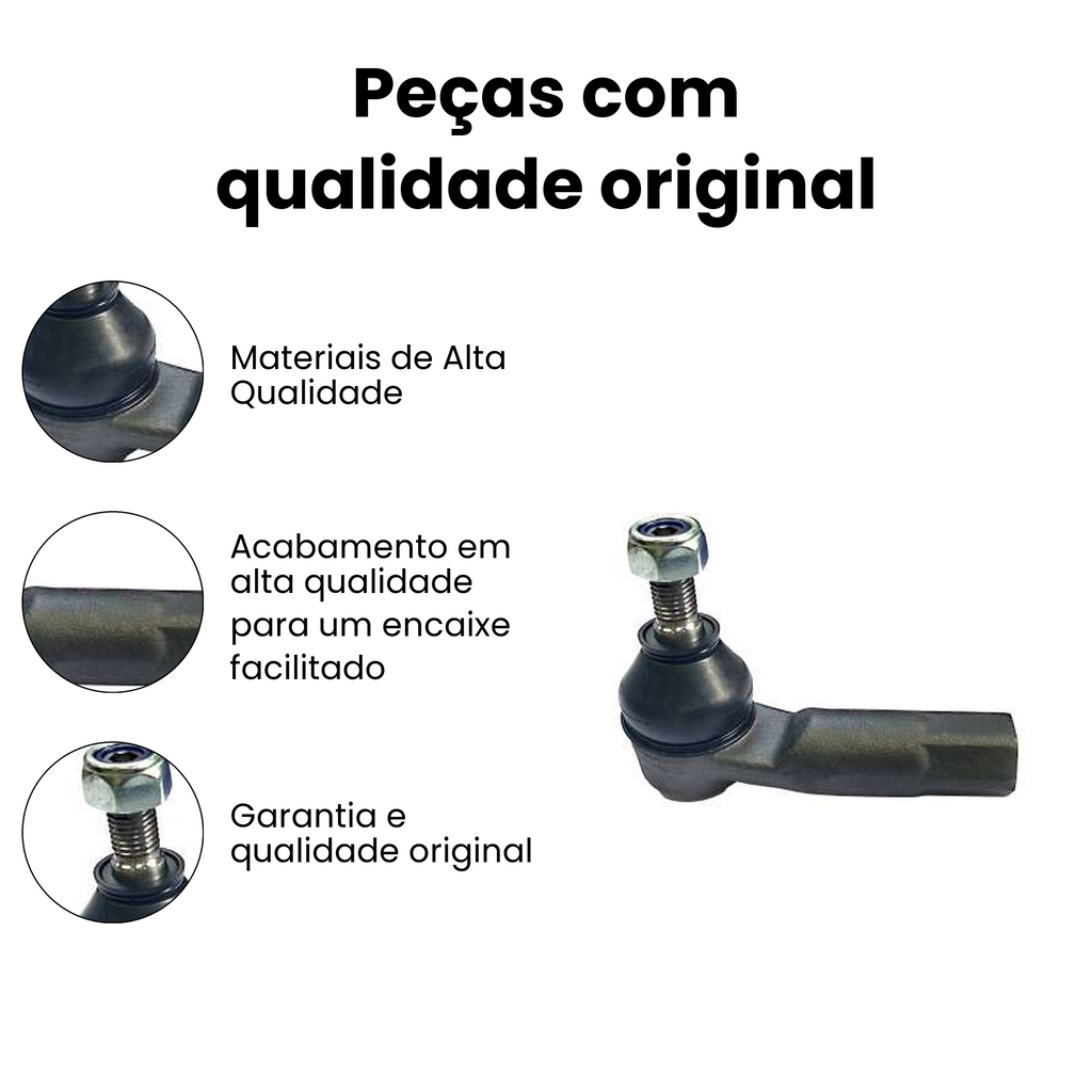 Terminal de Direção Dianteiro Esquerdo Golf Tiguan - Imagem 3