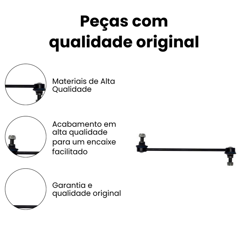 Bieleta Diant Dir Esq Toyota Corolla 1.6 1.8 2.0 16V 1998-20 - Imagem 3